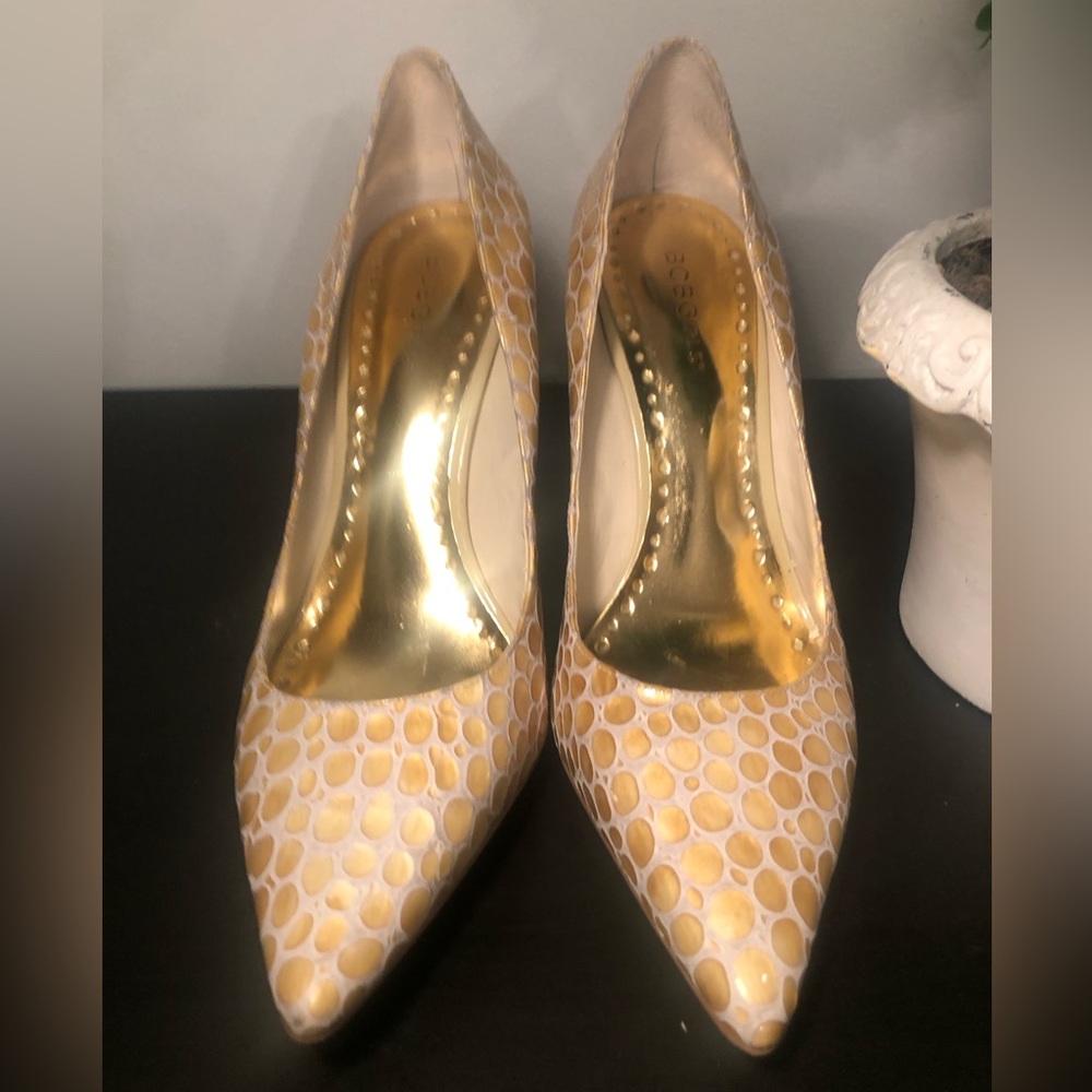BCBGirls Textured Tan Heels